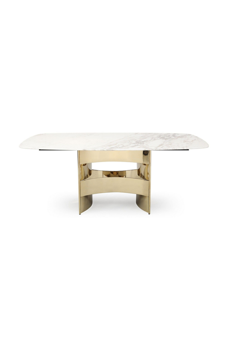 White Marble Gold Dining Table | OROA Modern Marmot | Oroatrade.com