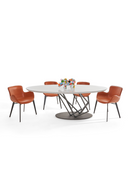 Oval Frosted Glass Dining Table | OROA Modern Corbett | Oroatrade.com
