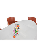 Oval Frosted Glass Dining Table | OROA Modern Corbett | Oroatrade.com