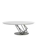 Oval Frosted Glass Dining Table | OROA Modern Corbett | Oroatrade.com