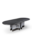 Oval Black Oak Dining Table | OROA Modern Renfew | Oroatrade.com