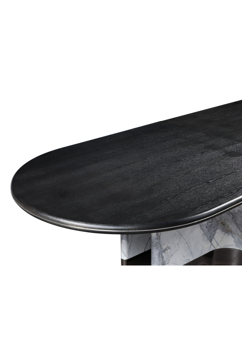 Oval Black Oak Dining Table | OROA Modern Renfew | Oroatrade.com