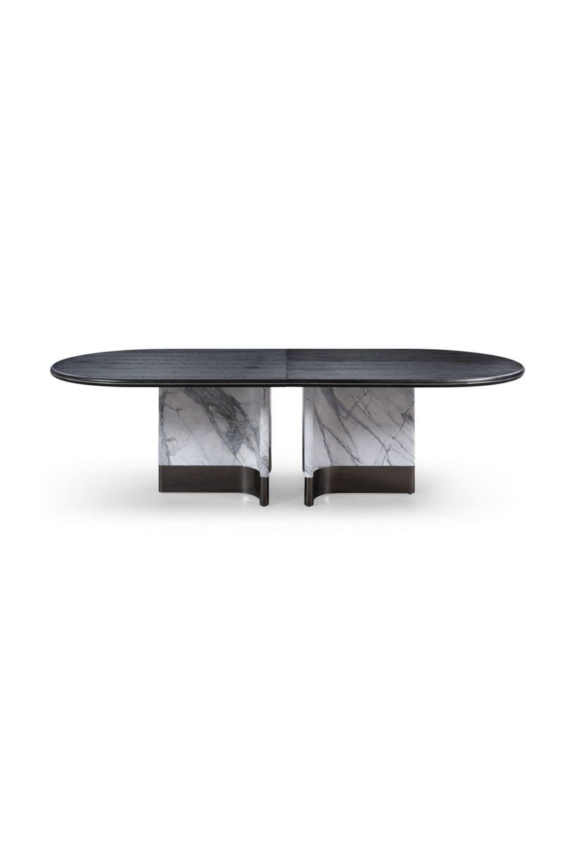 Oval Black Oak Dining Table | OROA Modern Renfew | Oroatrade.com
