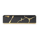 Black High Gloss & Gold TV Stand | OROA Modern Aspen | Oroatrade.com