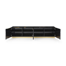 Black High Gloss & Gold TV Stand | OROA Modern Aspen | Oroatrade.com