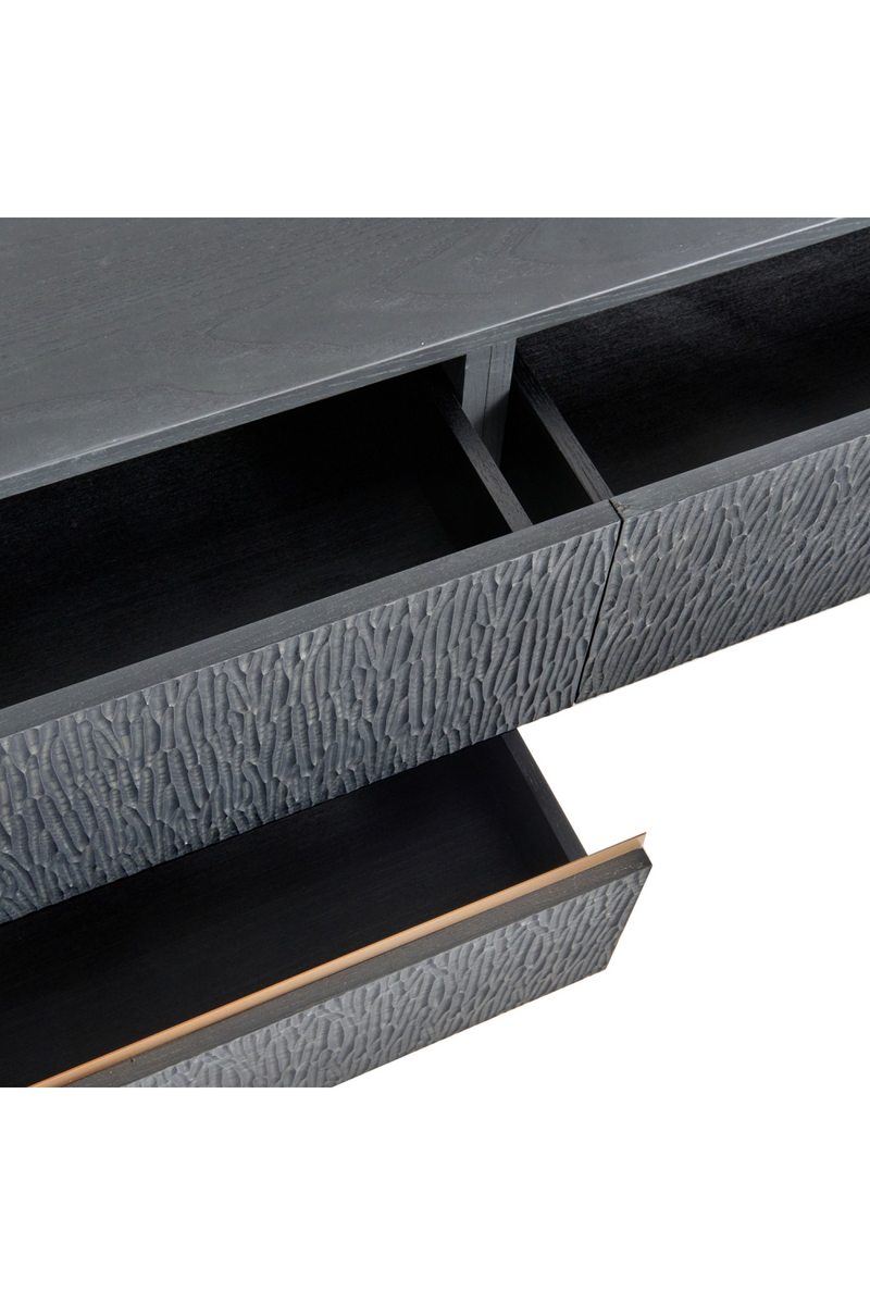 Black Ash 4-Drawer TV Stand | OROA Modern Tasha | Oroatrade.com