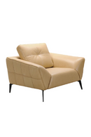 Beige Leather Lounge Chair | OROA Modern Forge | Oroatrade.com
