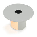 Outdoor White End Table with Solar Light M | OROA Modern Onza