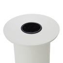 Outdoor White End Table with Solar Light S | OROA Modern Onza