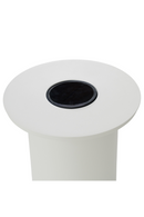 Outdoor White End Table with Solar Light S | OROA Modern Onza | Oroatrade.com