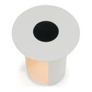 Outdoor White End Table with Solar Light S | OROA Modern Onza