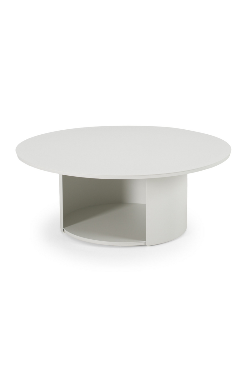 Round Outdoor White Coffee Table | OROA Modern Onza | Oroatrade.com
