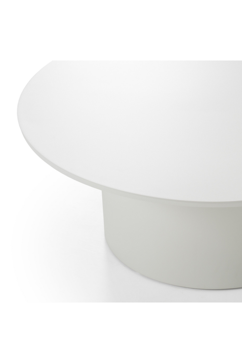 Round Outdoor White Coffee Table | OROA Modern Onza | Oroatrade.com