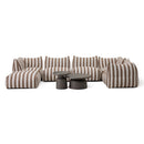 Brown Stripes 8-Piece Outdoor Sofa | Oroa Modern Lanuza | Oroatrade.com
