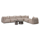 Brown Stripes 8-Piece Outdoor Sofa | Oroa Modern Lanuza | Oroatrade.com