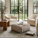 Brown Stripes Outdoor Ottoman | Oroa Modern Lanuza | Oroatrade.com