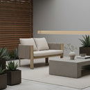 Outdoor Gray Rope Loveseat | OROA Modern Salvora