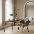 Gray Curved-Back Dining Chair | OROA Modern Carlton