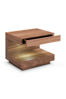 C-Shaped Brown LED Nightstand | OROA Modern Esso | Oroatrade.com