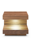 C-Shaped Brown LED Nightstand | OROA Modern Esso | Oroatrade.com