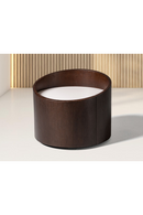 Round Brown Oak Nightstand | OROA Modern Geneva | Oroatrade.com