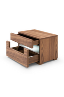 Walnut 2-Drawer LED Nightstand | OROA Modern Ceres | Oroatrade.com