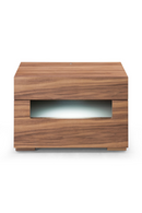 Walnut 2-Drawer LED Nightstand | OROA Modern Ceres | Oroatrade.com