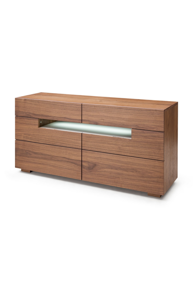 Walnut 6-Drawer LED Dresser | OROA Modern Ceres | Oroatrade.com