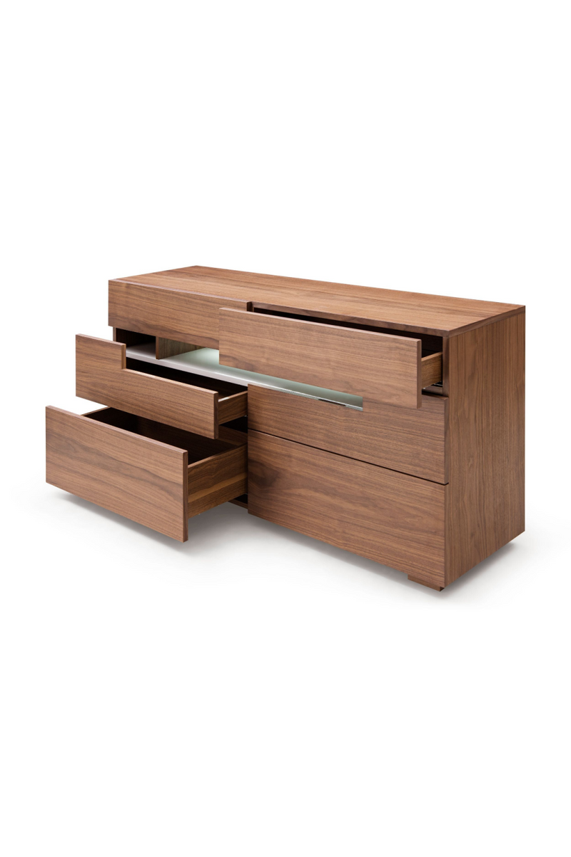 Walnut 6-Drawer LED Dresser | OROA Modern Ceres | Oroatrade.com