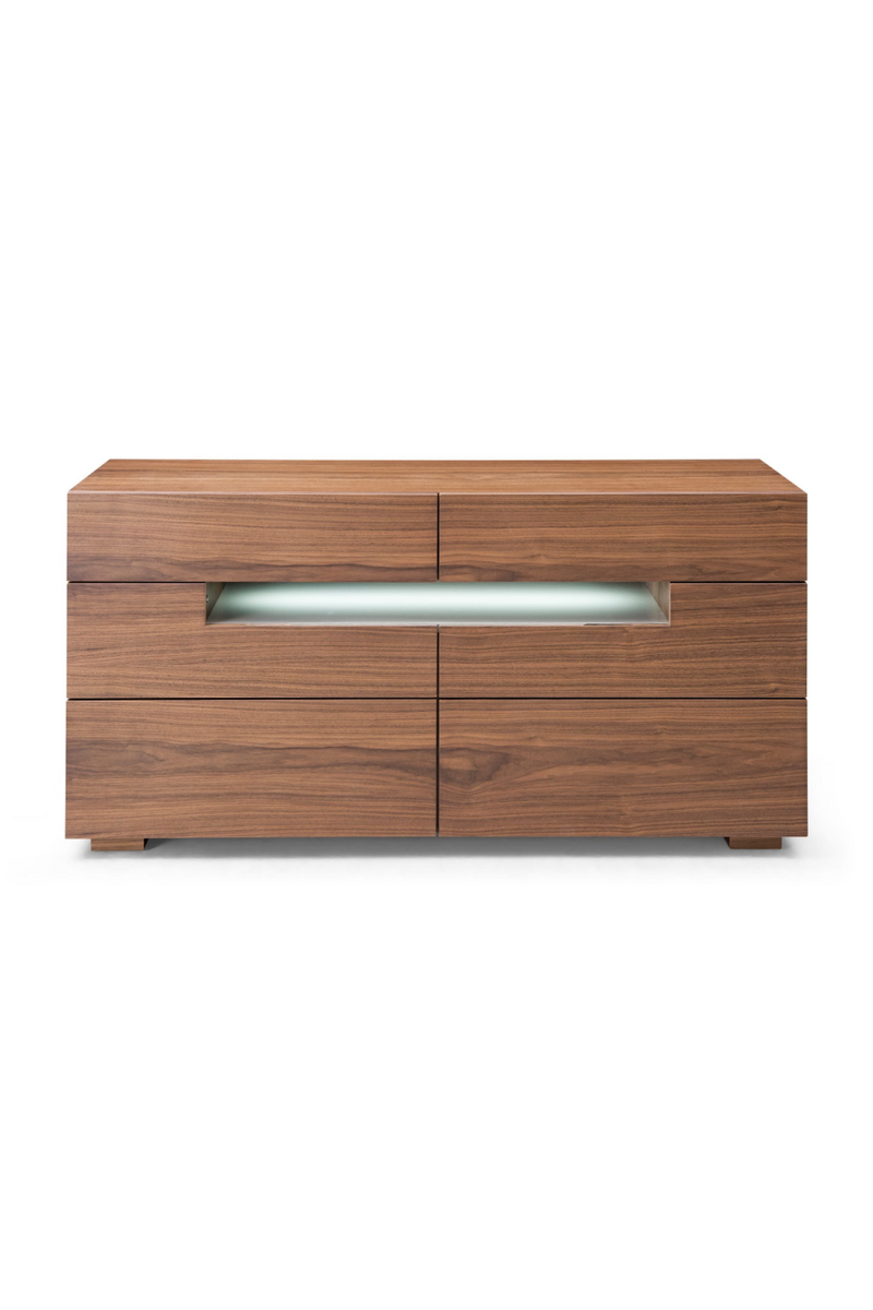 Walnut 6-Drawer LED Dresser | OROA Modern Ceres | Oroatrade.com