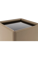 Beige Vegan Leather End Table | OROA Modern Vargas | Oroatrade.com
