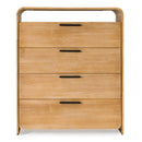 Natural Acacia 4-Drawer Chest | OROA Modern Dresden | Oroatrade.com
