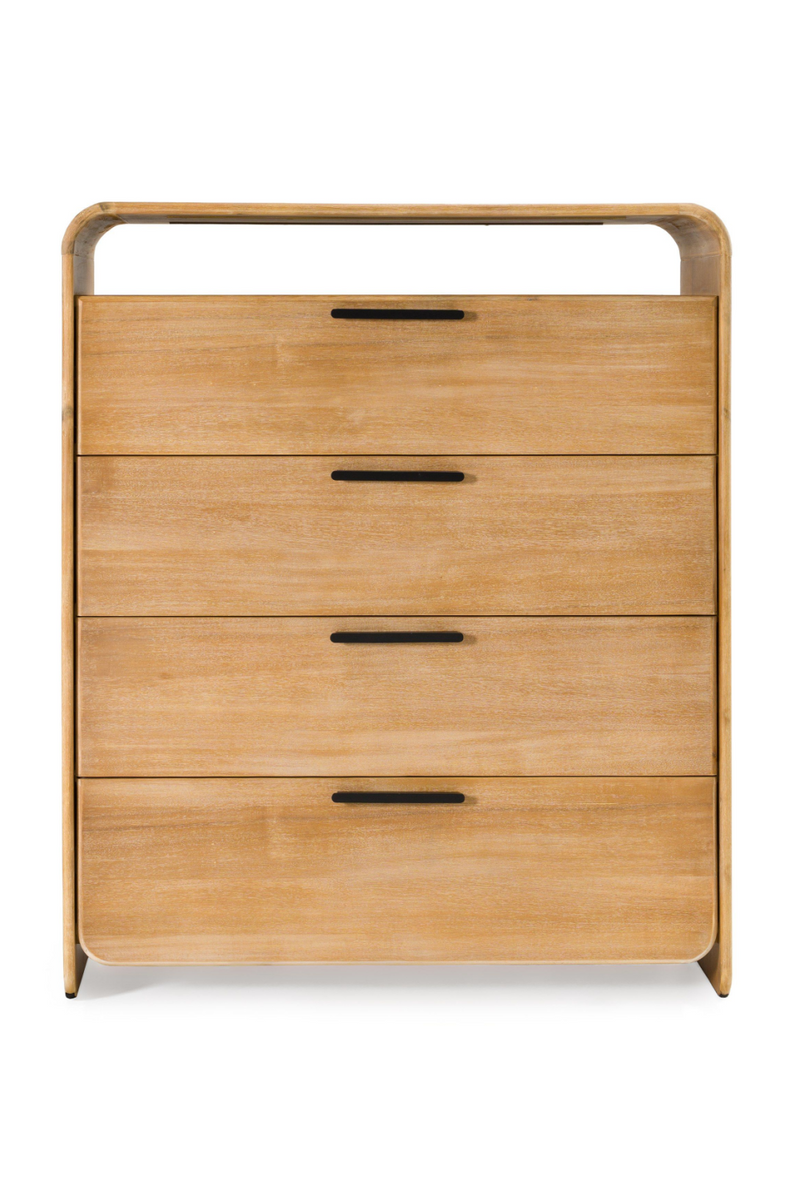 Natural Acacia 4-Drawer Chest | OROA Modern Dresden | Oroatrade.com
