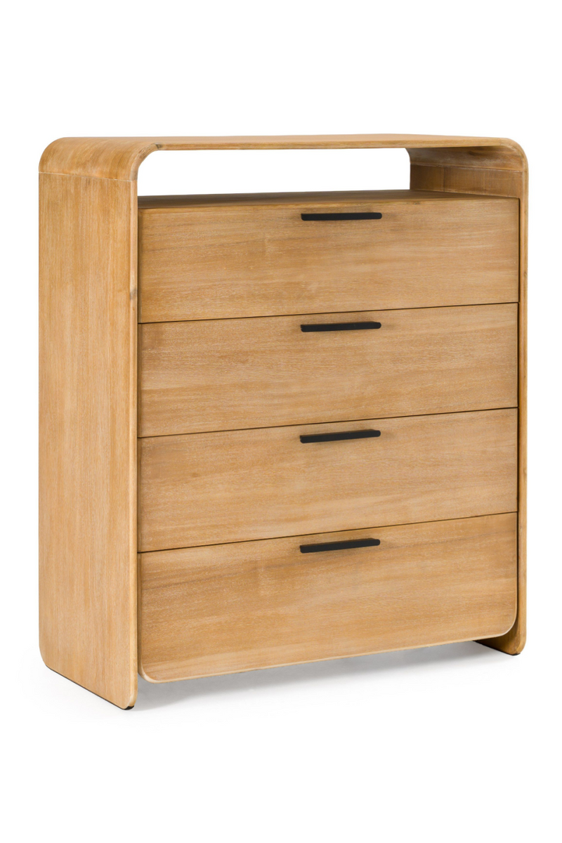 Natural Acacia 4-Drawer Chest | OROA Modern Dresden | Oroatrade.com