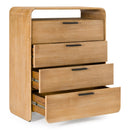 Natural Acacia 4-Drawer Chest | OROA Modern Dresden | Oroatrade.com