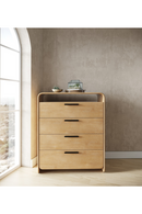 Natural Acacia 4-Drawer Chest | OROA Modern Dresden | Oroatrade.com
