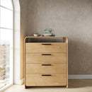 Natural Acacia 4-Drawer Chest | OROA Modern Dresden | Oroatrade.com