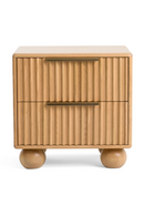 Fluted Oak 2-Drawer Nightstand | OROA Modern Winters | Oroatrade.com