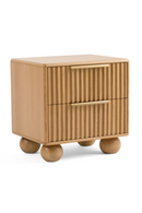 Fluted Oak 2-Drawer Nightstand | OROA Modern Winters | Oroatrade.com