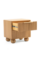 Fluted Oak 2-Drawer Nightstand | OROA Modern Winters | Oroatrade.com