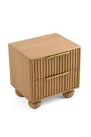 Fluted Oak 2-Drawer Nightstand | OROA Modern Winters | Oroatrade.com