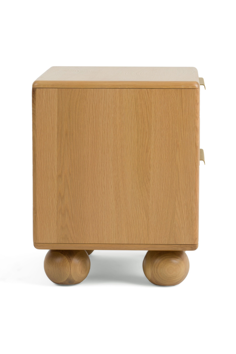 Fluted Oak 2-Drawer Nightstand | OROA Modern Winters | Oroatrade.com
