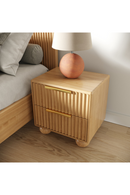 Fluted Oak 2-Drawer Nightstand | OROA Modern Winters | Oroatrade.com