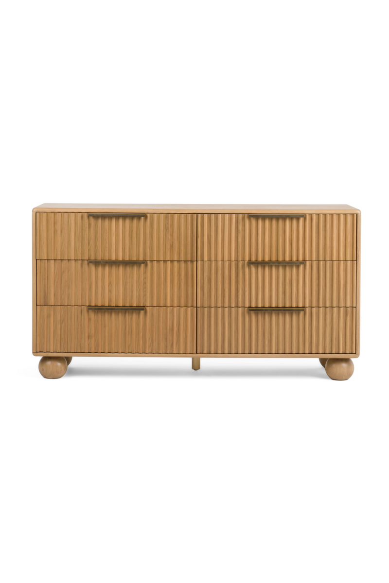 Fluted Oak 6-Drawer Dresser | OROA Modern Winters | Oroatrade.com