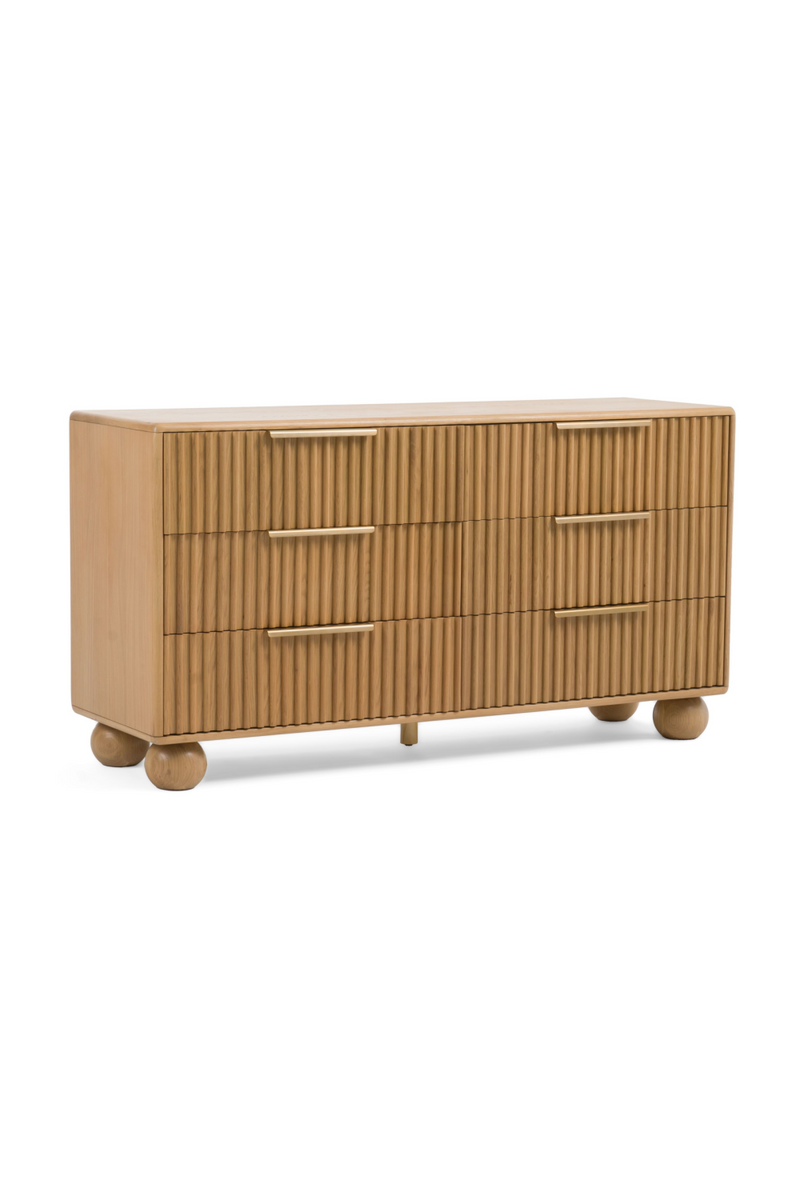 Fluted Oak 6-Drawer Dresser | OROA Modern Winters | Oroatrade.com