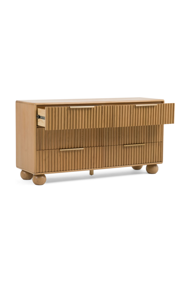 Fluted Oak 6-Drawer Dresser | OROA Modern Winters | Oroatrade.com