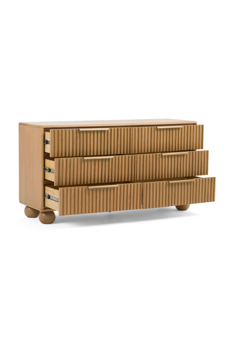 Fluted Oak 6-Drawer Dresser | OROA Modern Winters | Oroatrade.com