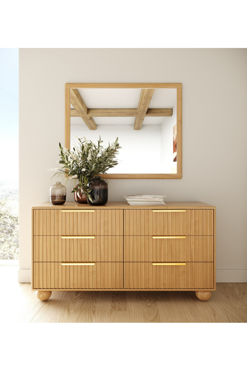 Fluted Oak 6-Drawer Dresser | OROA Modern Winters | Oroatrade.com