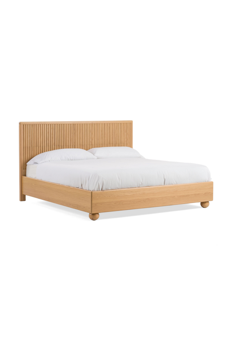 Fluted Oak Bed | OROA Modern Winters | Oroatrade.com
