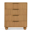 Fluted Oak 4-Drawer Chest | OROA Modern Winters | Oroatrade.com